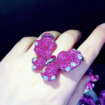 

Qi Xuan_Trendy Jewelry_Elegant Beautiful Butterfly Ring_S925 Solid Sliver Fashion Butterfly Ringh_Manufacturer Directly Sale