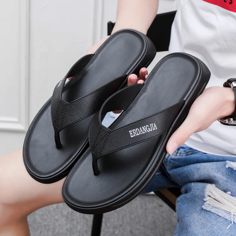 

Men Summer Flip Flops Beach Sandals Anti-slip Outdoor Casual Flats Shoes High Quality Slippers Zapatos Chanclas De Hombre