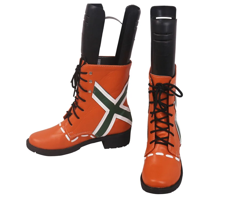 My Hero Academia Kacchan Katsuki Bakugo Orange Cosplay Boots Shoes Boku no Hero Academia Cosplay Custom Made (4)