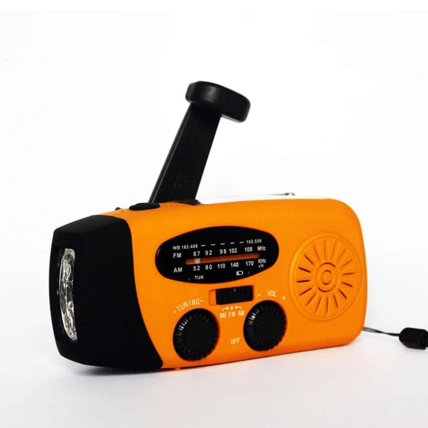 

Solar Radio AM/FM Hand Crank Solar Radio 3 LED Bright White Light Emergency Phone Charger