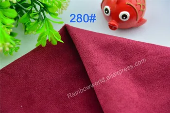 

280# Wine Red Super soft velvet fabric microfiber velboa hair height 0.5-1.5mm for DIY Patchwork stuffed toy pillows(10 pieces)