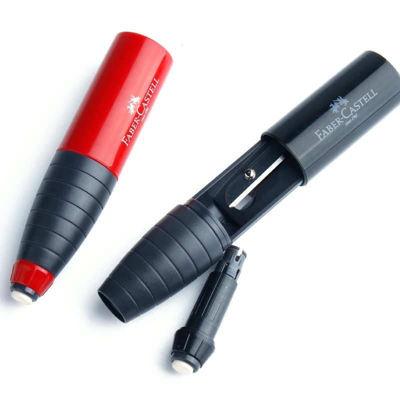 

MIRUI New Rotating Single-hole Eraser Rubber & Pencil Sharpener Student Stationery office School Art Supplies 3 colors options