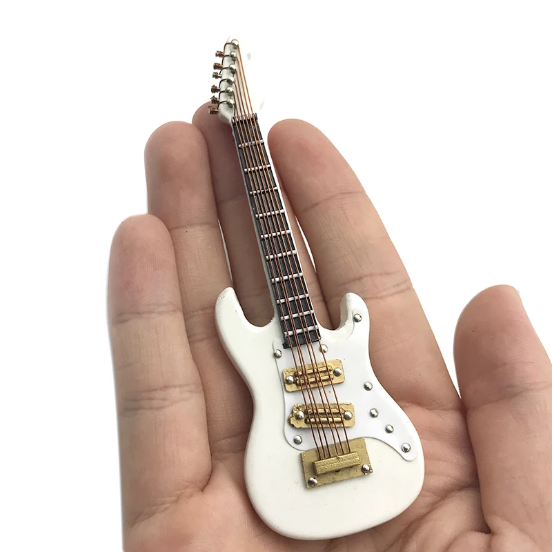 Мини-гитара Миниатюрная модель Электрогитара модель с Чехол-подставкой Popurlar струны Дизайн Инструмента