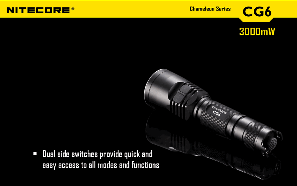 Цена оптовой продажи NITECORE CB6 CG6 CR6 CI6 CU6 CREE XP-G XP-E 4x СИД чипы фонарик без 18650 Батарея