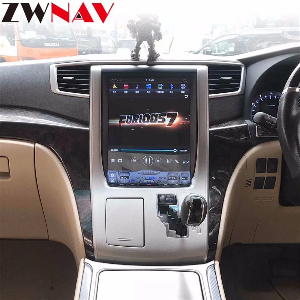 Flash Deal BIG screen Tesla style Android 7.1 Car Multimedia Player unit For Toyota Alphard 2007-2013 GPS Navigation Radio stereo BT no dvd 3