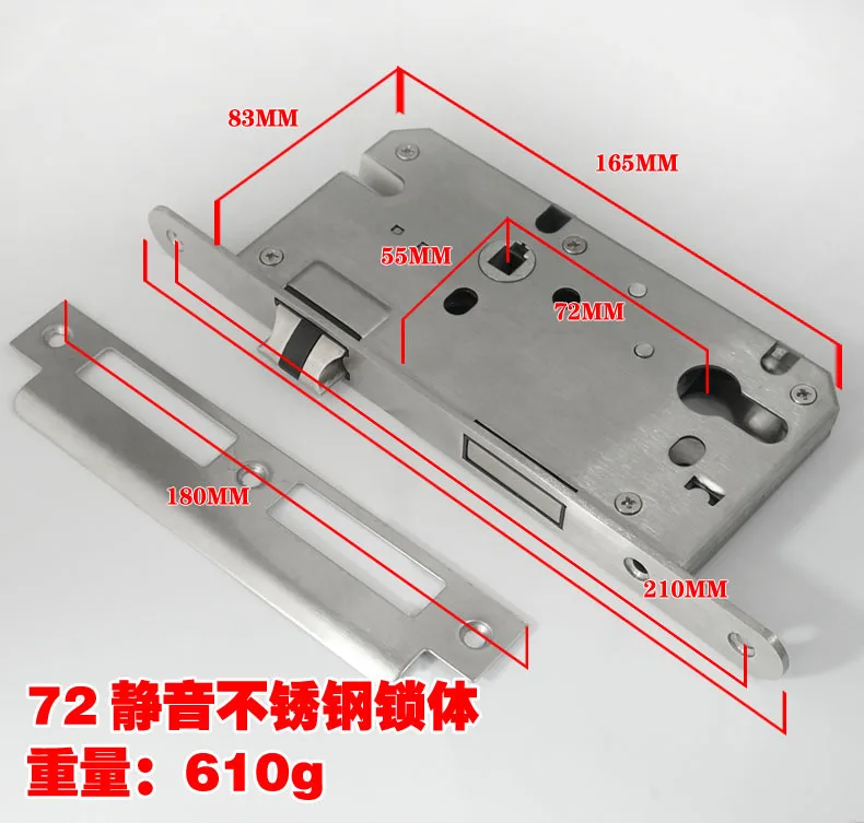 

2018 Real Cadeado Padlock Fechadura Digital Free Shipping Oubiao Lock Body 72 * 55 Stainless Steel Mechanical Locks Silent Mute