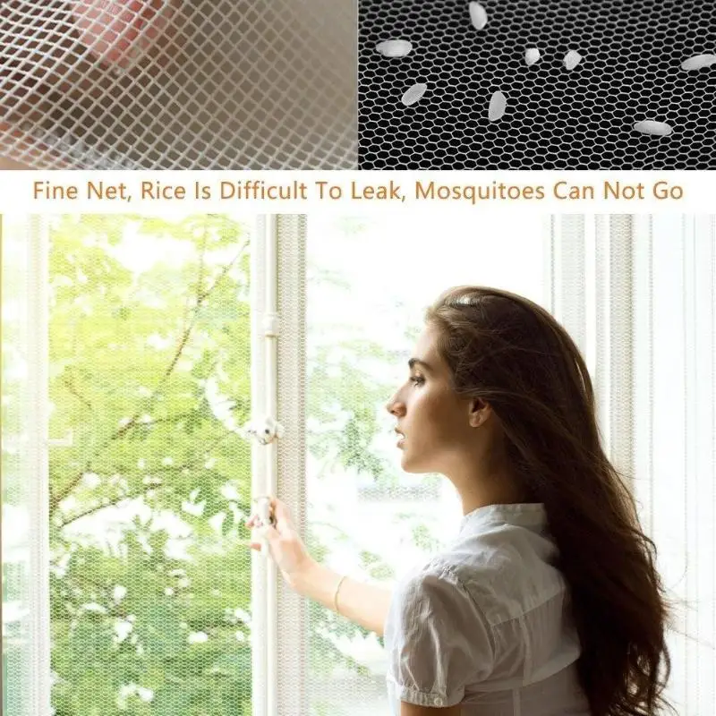 150x130 см DIY сеточку ветровая шторка от насекомых мухи комары противомоскитная сетка на окно Экран белый