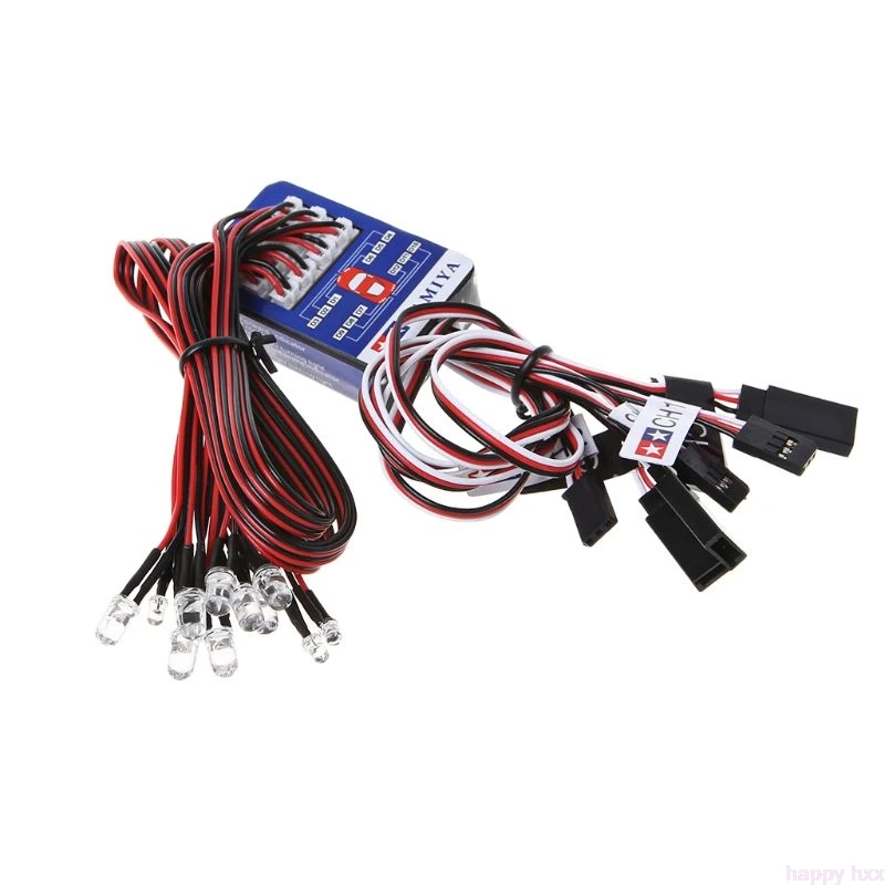 

12 LED Lighting Kit Steering Brake Simulation Flash Light for 1/10 Scale Models RC Car Yokomo Tamiya HSP HPI AXIAL RC4WD Traxxas