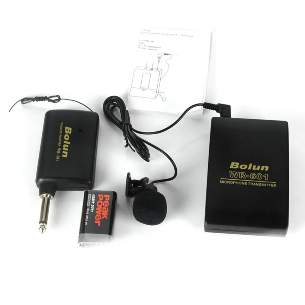  Wireless Microphone System with Transmitter & Receiver Portable Clip-on Microphone for Teaching Pub - 4000023121058