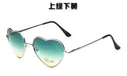 10 шт./лот милый сладкий прекрасный в форме сердца солнцезащитные очки Женщины Vintage Shades очки зеркало градиент солнцезащитные очки