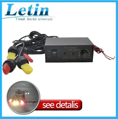 

Flash strobe RGB HID Xenon Police warning lamp DRL daytime running Lights headlight with controller