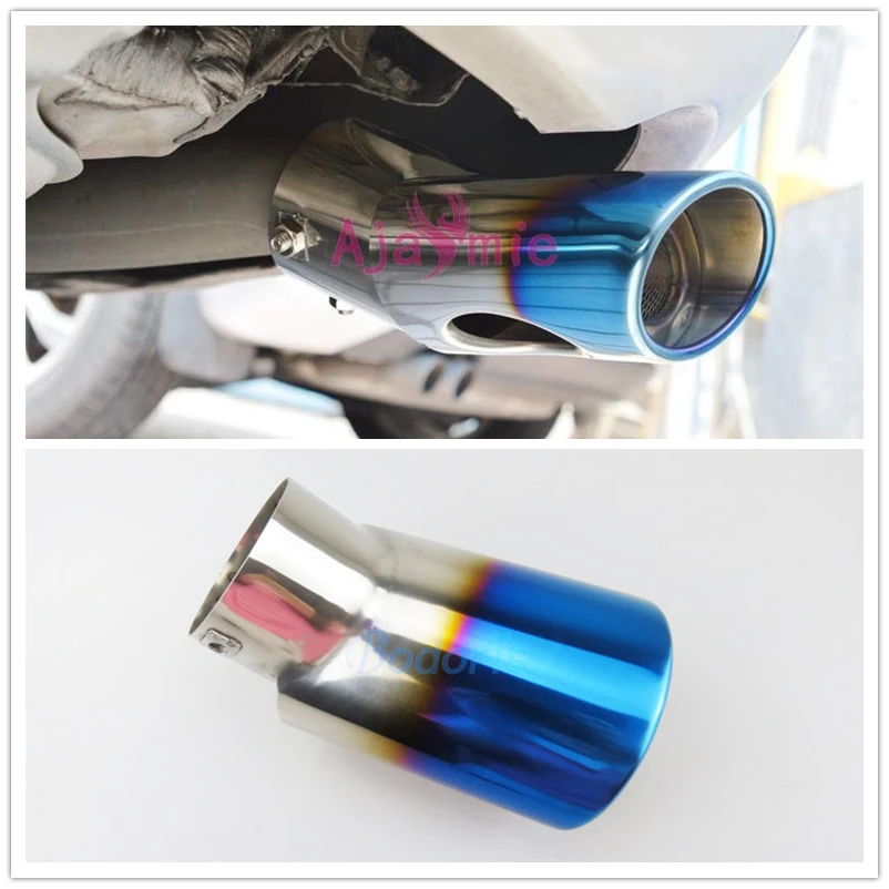 For Toyota Sienna 2011-2018 Blue Chrome Car Rear Exhaust Muffler Pipe End Tip