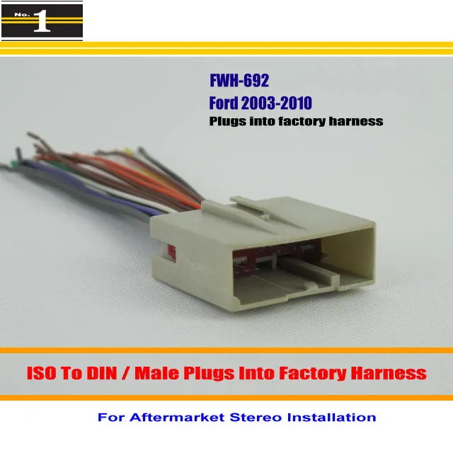 Scosche Fd02b Wiring Harness Kit To Connect An Aftermarket Stereo Receiver For Select 1986 2004 Ford Vehicles