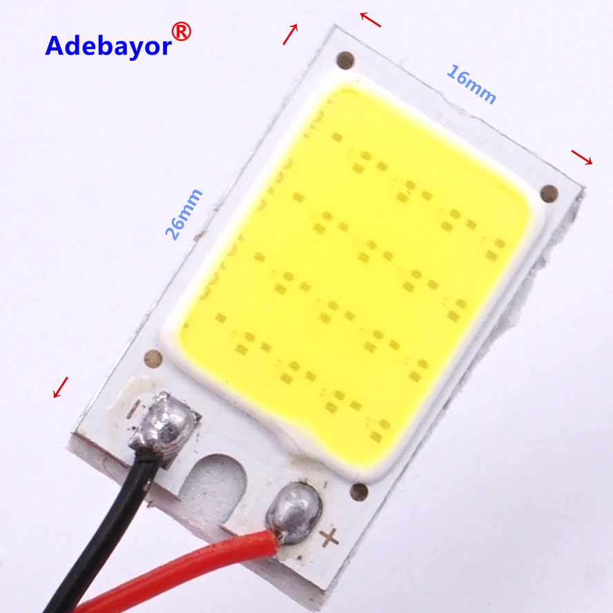 

10 X COB Chip 16 SMD Car LED Interior Panel Dome Reading Light T10 Festoon led Car Vehicle LED Panel Auto car light source