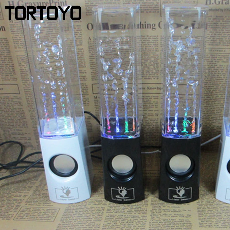 

Pair of Stylish Water Dance Computer Stereo Colorful LED Spring Subwoofer USB Speaker for Mobile Phone Smart Media Music Player