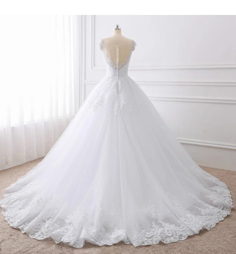 Miaoduo 2022 Ball Gown Wedding Dresses for Women Plus Size White Vestidos De Noivas Lace Applique robe de mariee bridal shower dress