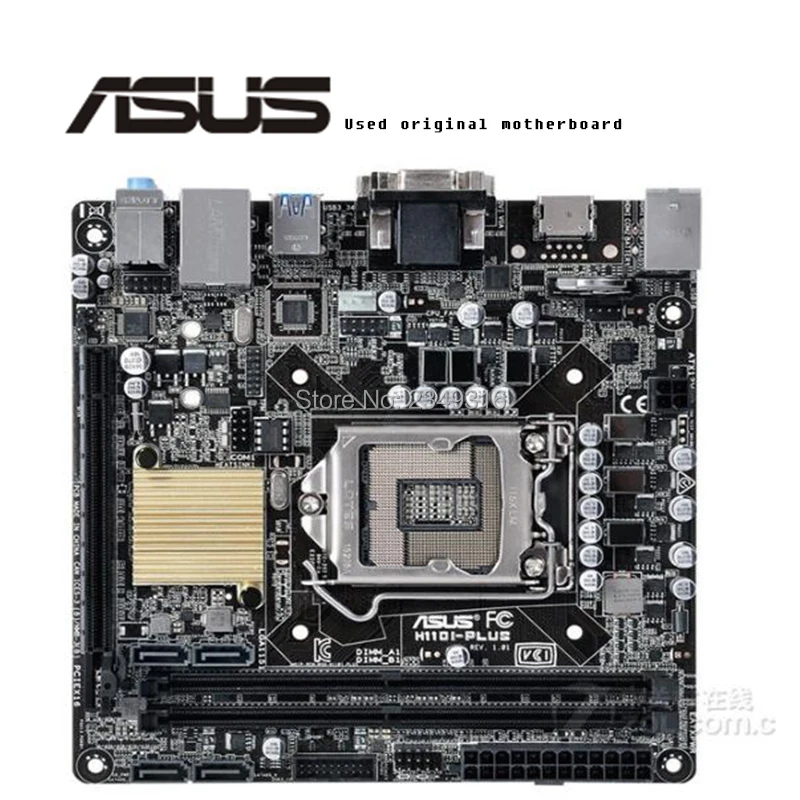 Для ASUS H110I PLUS б/у Оригинал материнская плата разъем LGA 1151 DDR4 H110 рабочего