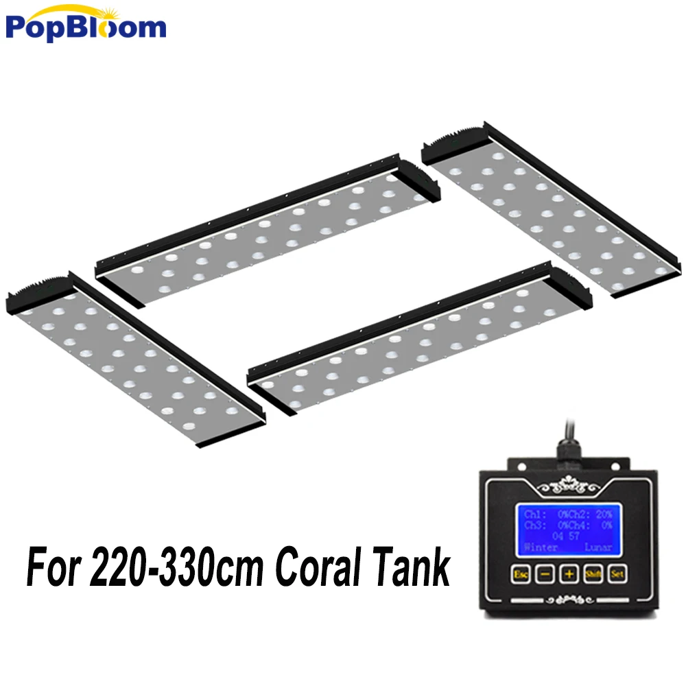 

PopBloom marine Led Aquarium Lighting for reef aquario marinho full spectrum coral best cover sunrise sunset dimmable MN6BP4