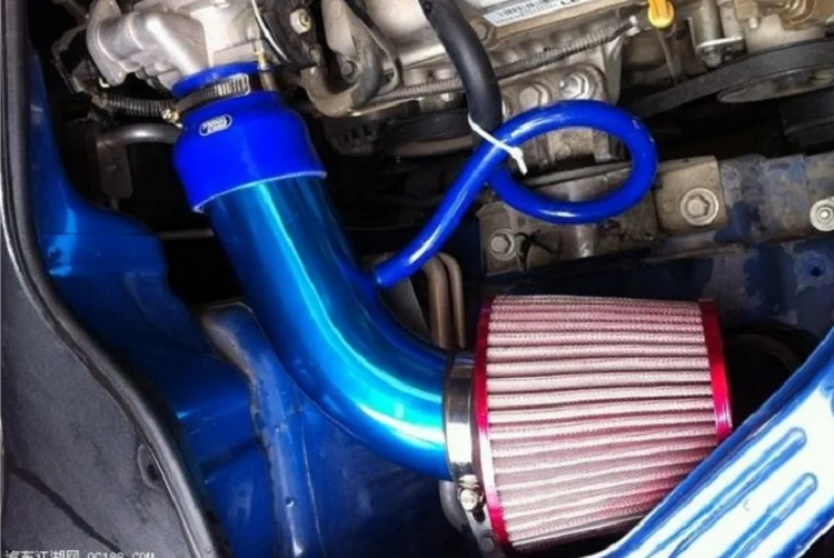 Универсальный автомобильный воздушный фильтр автомобильный индукционный комплект высокой мощности сетчатый конус автомобильный воздушный фильтр Carros Coche Kosh красный черный синий отделка
