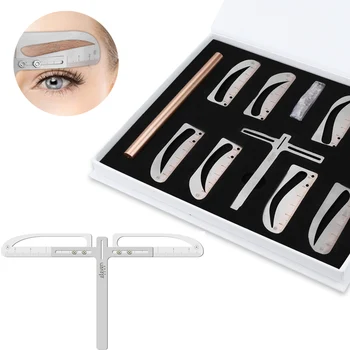 

Shaping Grooming 4 Microblading Eyebrow Stencil Template Permanent Makeup Brow Stencils Reusable Design