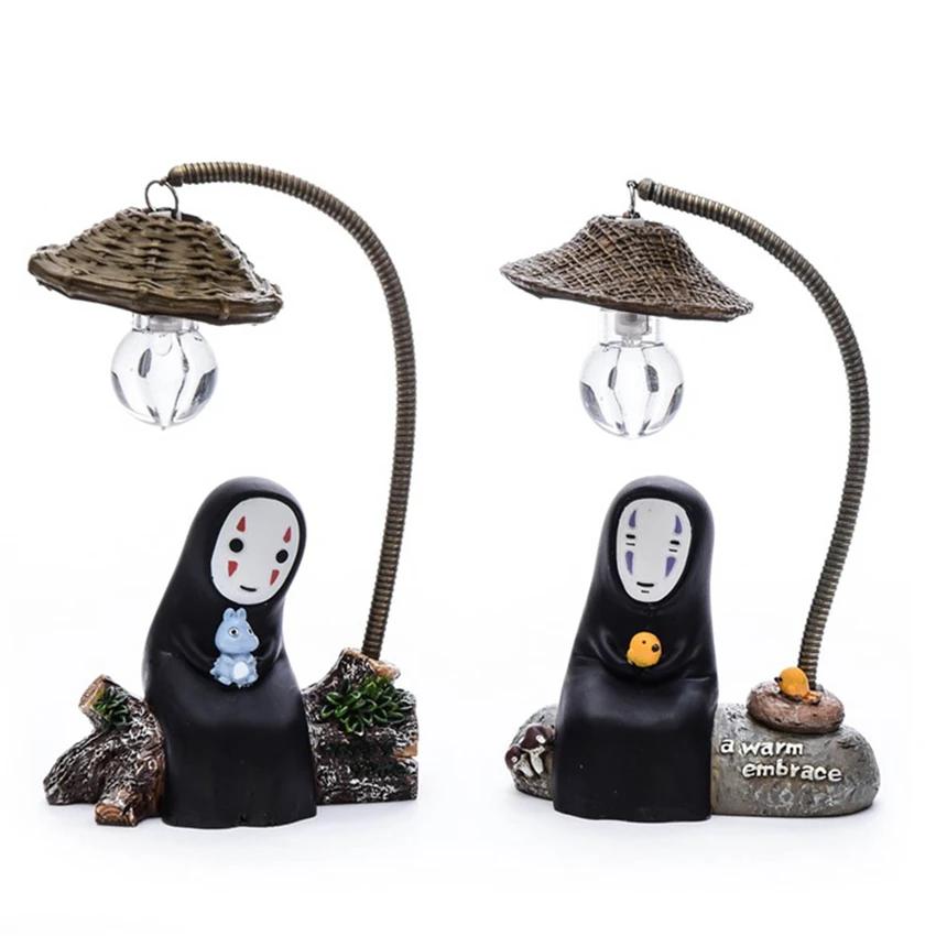Table Kids Toy Decor Lamp Japanese Anime Studio No Face Cartoon Character LED Night Light Doll Spirited Away Resin Action Figure Table Kids Toy Decor Lamp Japanese Anime Studio No Face Cartoon Character LED Night Light Doll Spirited Away Resin Action Figure