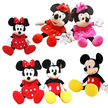 

2pcs/lot 28cm Minnie and Mickey Mouse Super Classic Plush Doll Stuffed Animals Plush Toys for Children's Gift