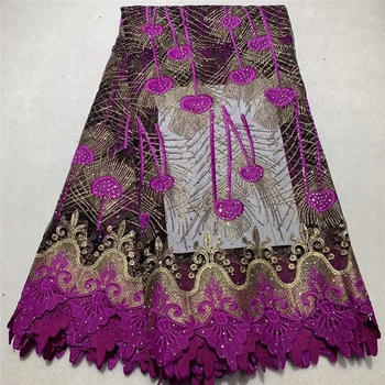 

VILLIEA African Lace Fabric 2019 Embroidered Nigerian Laces Fabric Bridal High Quality French Tulle Lace Fabric For Women