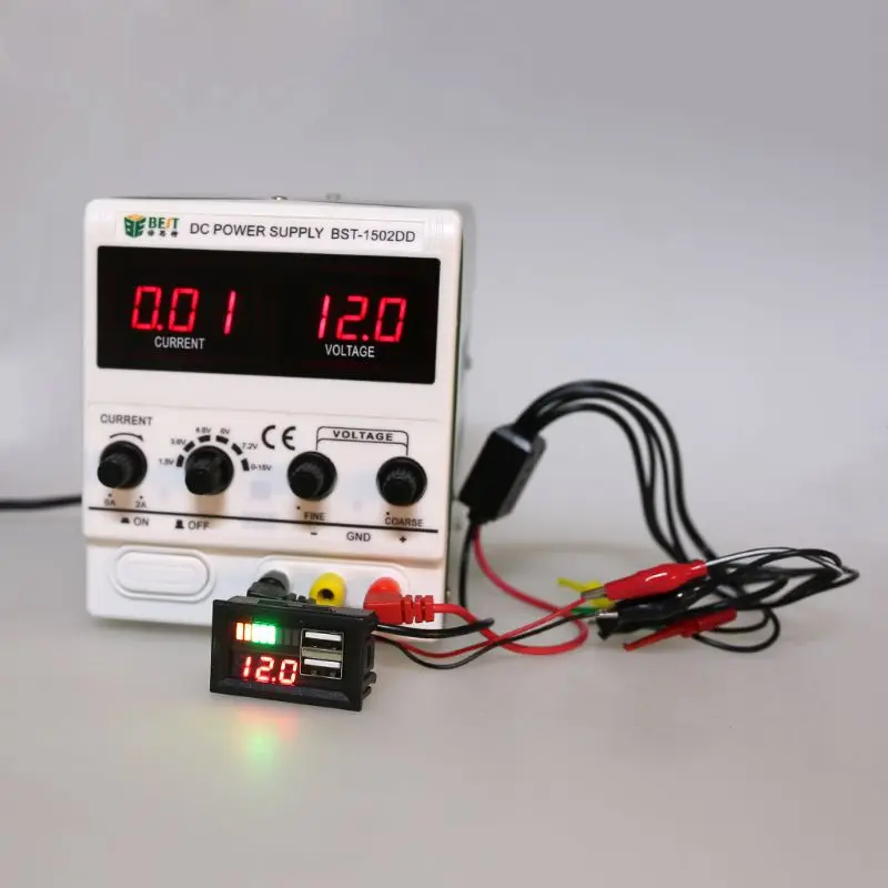 

Red LED Digital Display Voltmeter Mini Voltage Meter Battery Tester Panel For DC 12V Cars Motorcycles Vehicles USB 5V2A outputv