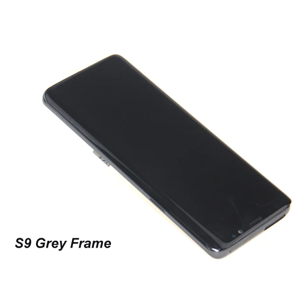 Для SAMSUNG Galaxy S9 дисплей S9+ Plus G960 G965 ЖК-дисплей с сенсорным экраном дигитайзер - Цвет: S9 Grey Frame