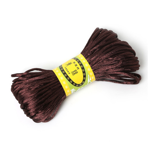 20M Solid Chinese Knot Cord Rattail Silk Satin Braided String For DIY Bracelet Rope Jewelry Making Beading Braided Threads