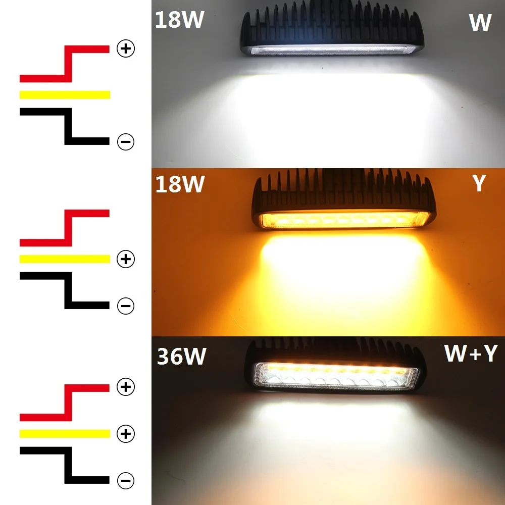 Günstig CO LICHT Schlank Led Licht Bar 6   36 watt Arbeit Licht 12 v Tagfahrlicht Combo Strahl für fiat Kia Toyota Honda Lada Niva Uaz 4x4