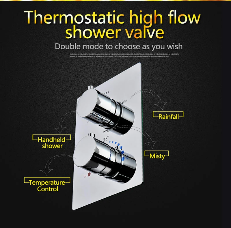 SPA Big Rain Shower Faucets Modern Shower Ceiling 20'' Showerheads Panel 304 Stainless Steel Shower Set & Bath Shower Mixer (10)