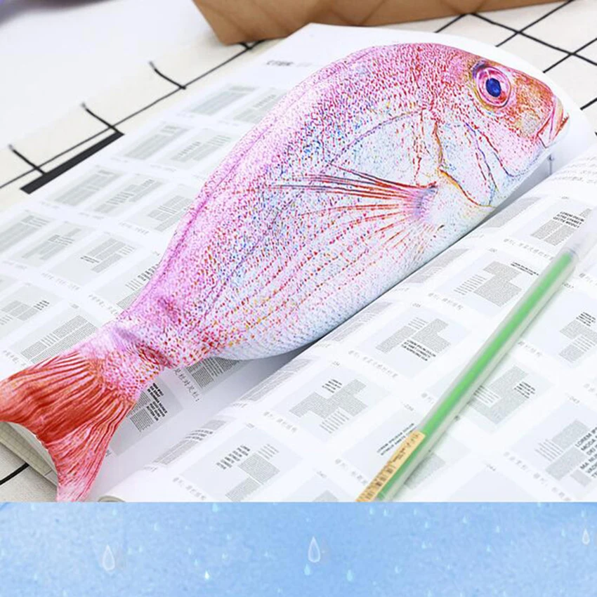 Estuche de con forma de pez para estudiantes, suministros escolares, bolsas de lápices de pescado marino, para niños, bolígrafo, borrador, regla, contenedor, novedad|Bolsas para lápices| - AliExpress
