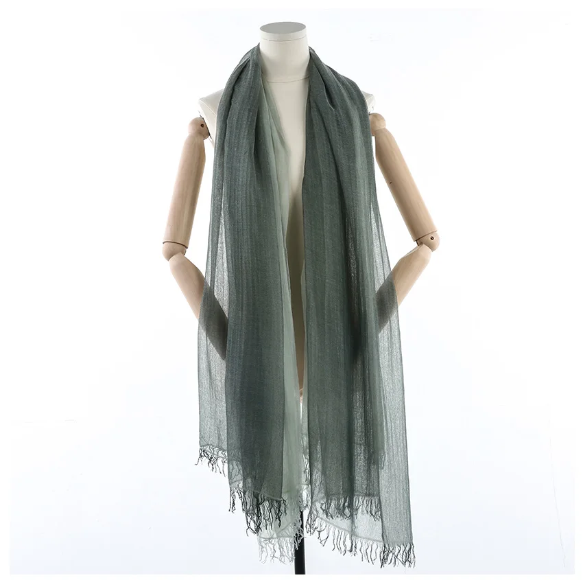 Летний натуральный шелковый шарф, женский роскошный однотонный Шелковый шифоновый головной платок, шарфы большого размера, женские шали из пашмины, Женский хиджаб