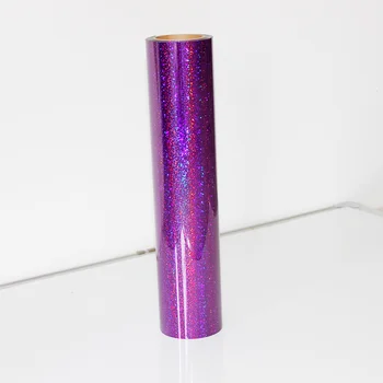 

Width 50cm Holographic Colorful Purple Heat Transfer Vinyl Tshirt Vinyl Garment Film HTV by Plotter Cutter