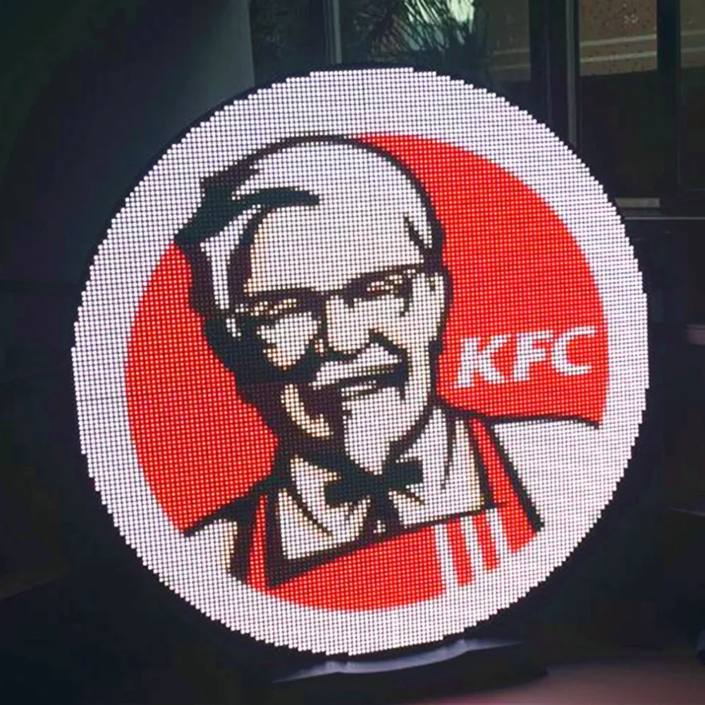 

70cm Circular Store Brand Logo SMD P6 Waterproof Outdoor Full-Color RGB led display Advertising Board