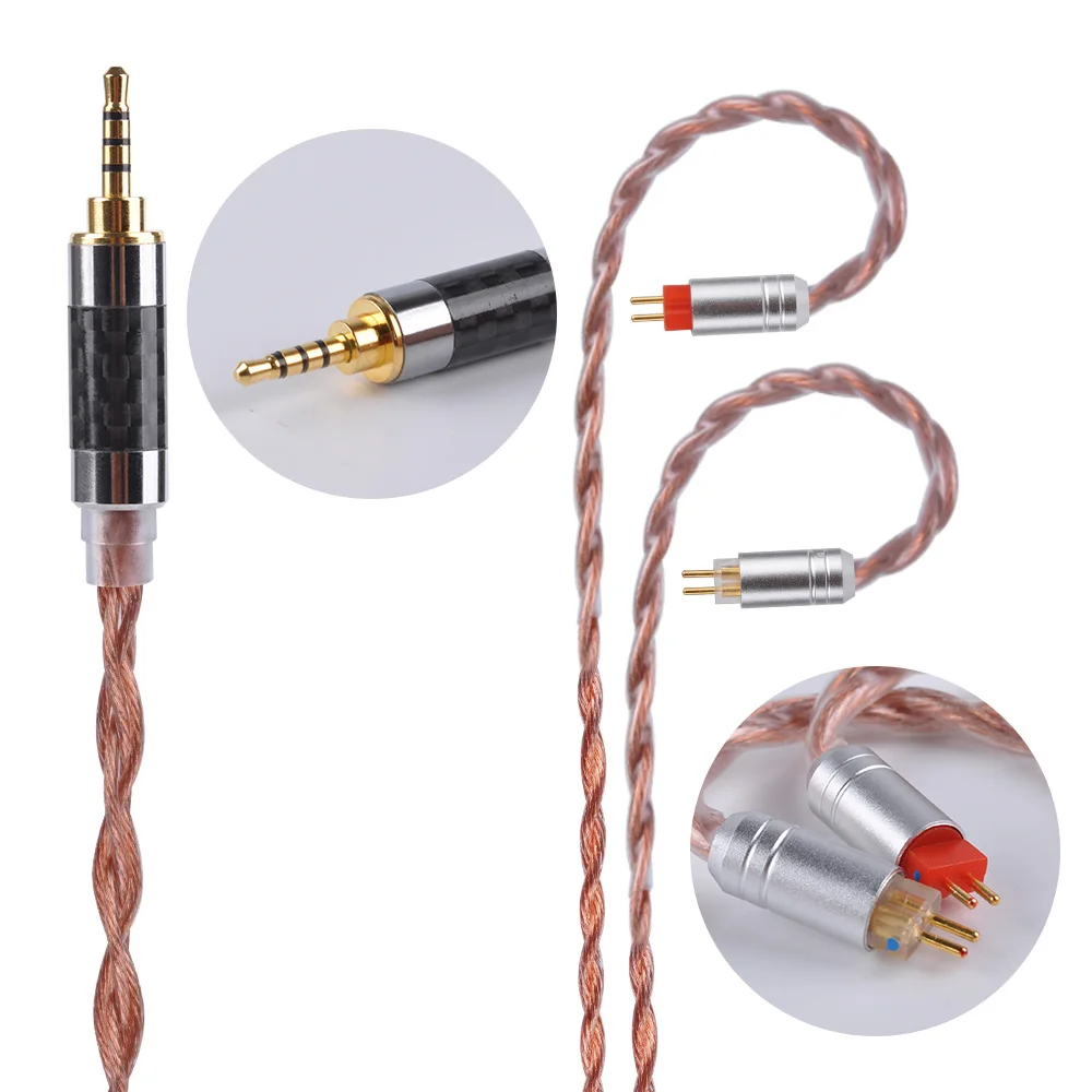 

Yinyoo Upgrade 4 Core Balanced Cable Alloy with Pure Copper 2.5/3.5/4.4mm with MMCX/2Pin Connector for Shure ue900 W80 UM50