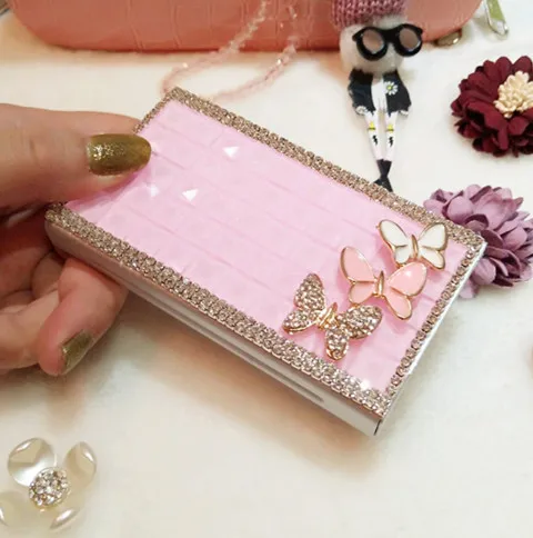 

PITILLERA Drilling Cigarette Case for Women 1pc Metal Drill Index Box Decor Smoke Boxes with Girl's Art Long Lady's Cigarette