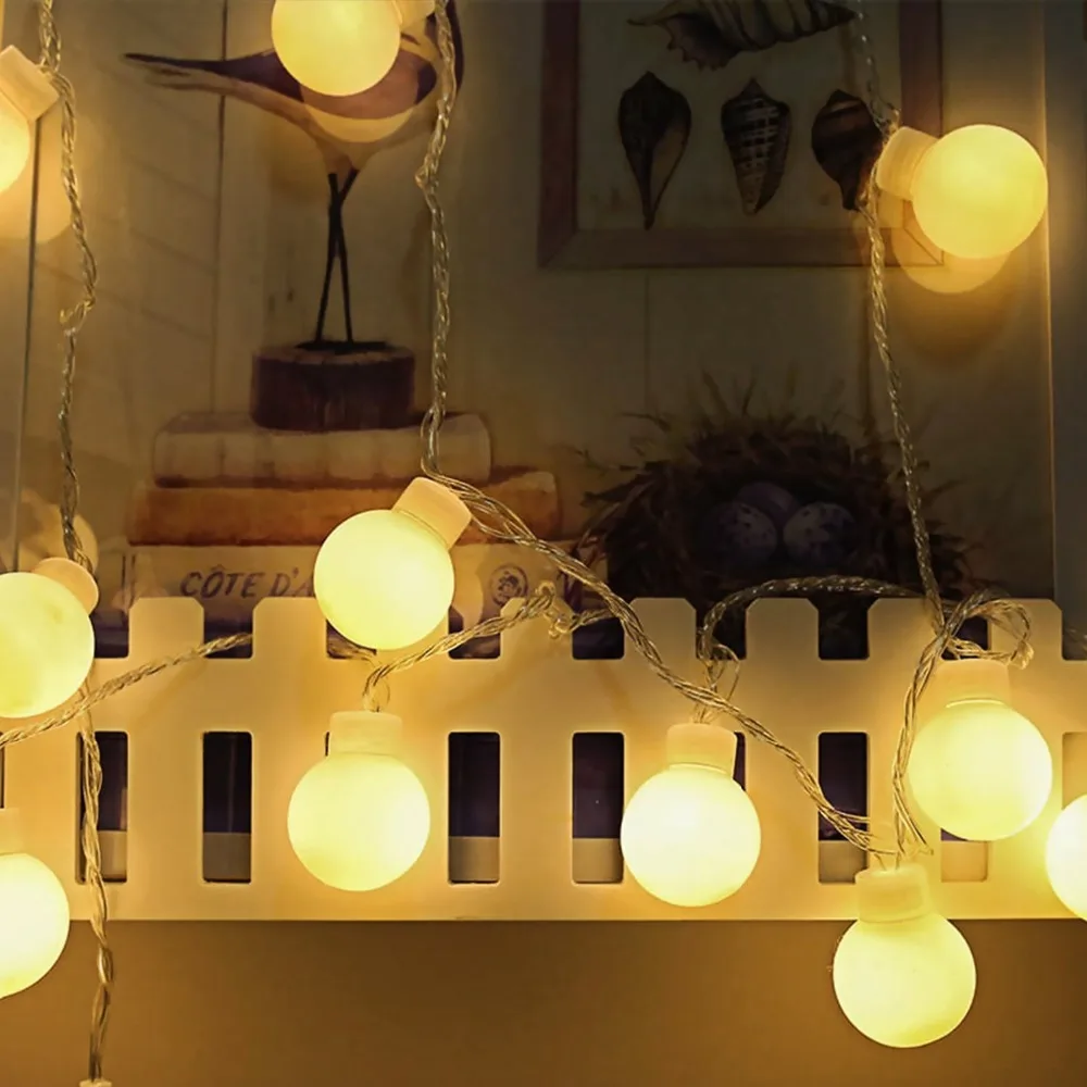 Tanie Łańcuchy świetlne LED 10M 100 LEDs AC 220V IP44 wielokolorowe oświetlenie na świąteczne girlandy wakacje latarnia ślubna oświetlenie