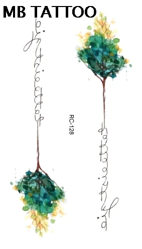 MB цветок аниамл переводные тату наклейки женский мужской боди-арт временная татуировка красивая девушка грудь талия тату горячая распродажа - Цвет: RC-128
