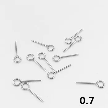 

100pcs/lot 304 Stainless Steel Loop Eye Pin 12 15 20 25 30 35 40 45 50mm Length Silver Tone 9 Eye Pin Needle DIY Jewelry Finding
