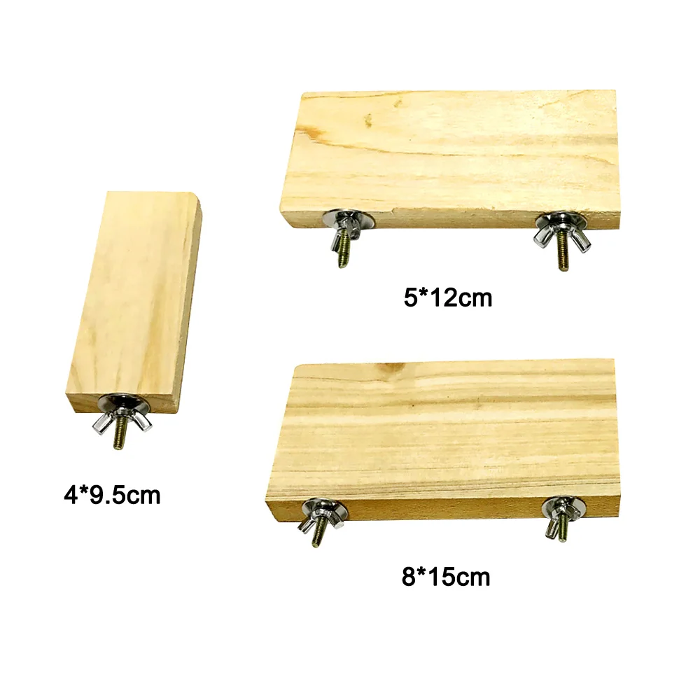 

Wood Stand Platform Toy Paw Grinding Clean Cage Accessories For Parrot Hamster HG99