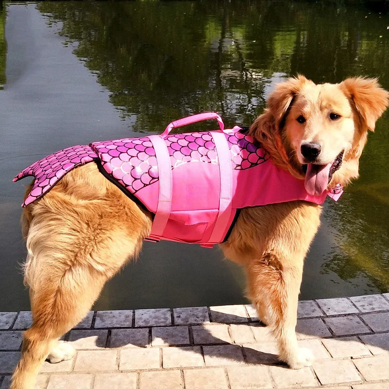 1 Pc S/M/L 2 Vestito di Nuoto Pet giubbotto di Salvataggio Del Cane di Stile Del Cane di Nuoto Della Maglia Forniture Per Animali Da Compagnia accessori del cane di Acqua Corsa Confortevole