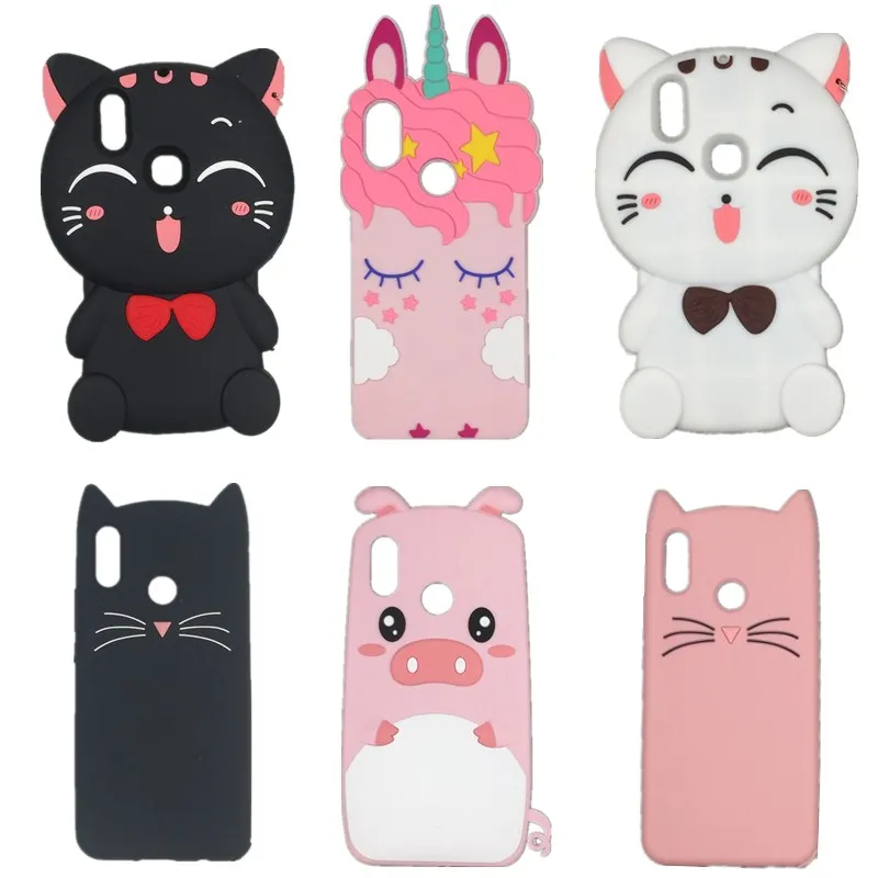 

For Huawei Honor 8X 3D Silicon Unicorn ice cream Pig Cartoon Soft Phone Back Cover Case for Huawei Y9 2019 / Enjoy 9 Plus 6.5"