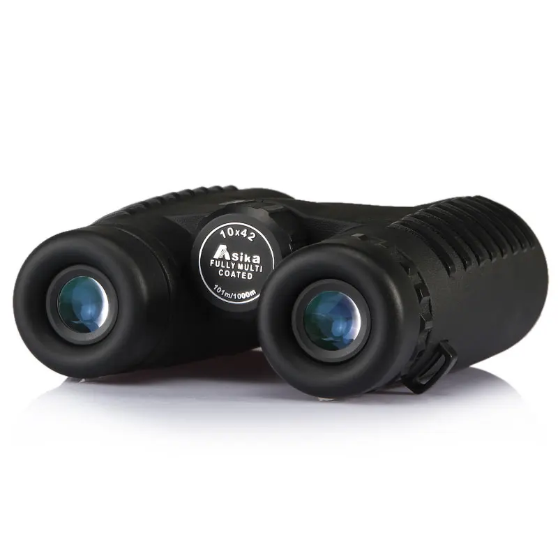 10x42 Camping caza ámbitos Asika binoculares con correa para el cuello bolsa de visión nocturna telescopio Bak4 prisma óptica Binocular - 4