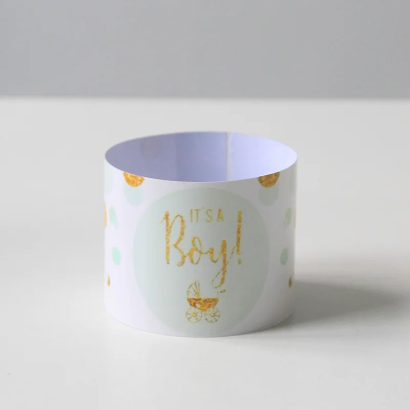 Baby Shower 12pcs Water Bottle Label Stickers it is a boy/girl Tag Gender Reveal Christening Decor Babyshower Supplies