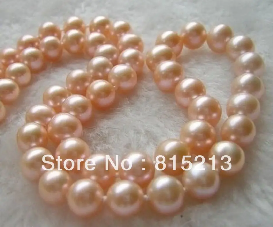 

ddh00473 very beautiful natural akoya 11-12 mm Pink pearls Necklace 18" 14K