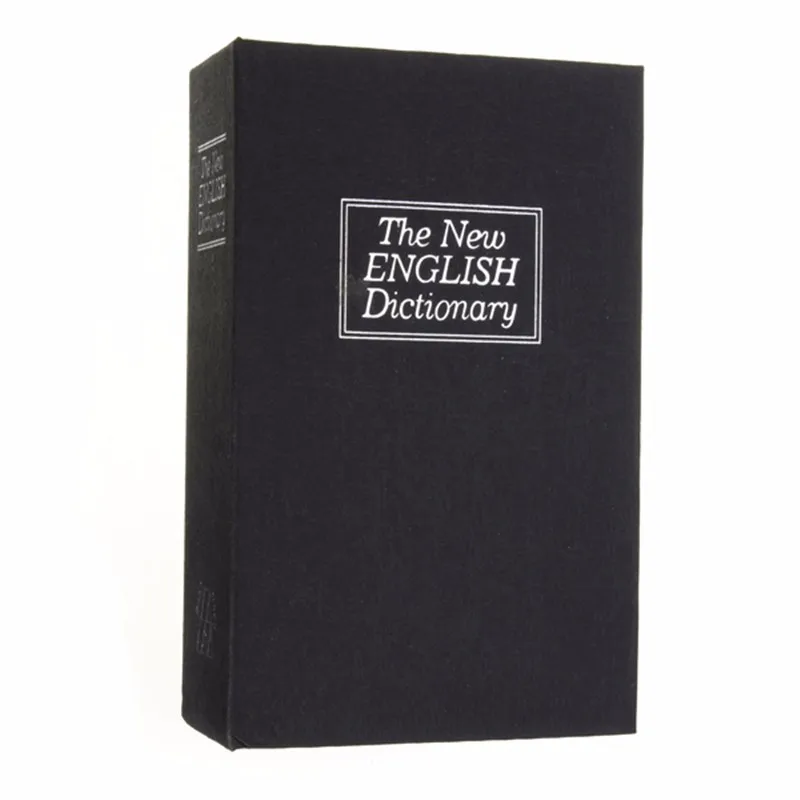 

NEW Cardboard And Metal Dictionary Secret Book Hidden Book Safe Cash Key Lock Jewelry Storage Box Durable Quality