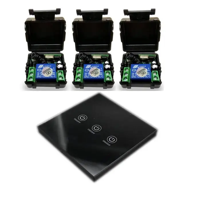 

Universal rf DC 12 v 1channel mini wireless remote control light /Electric door switch wall touch switch 433mhz