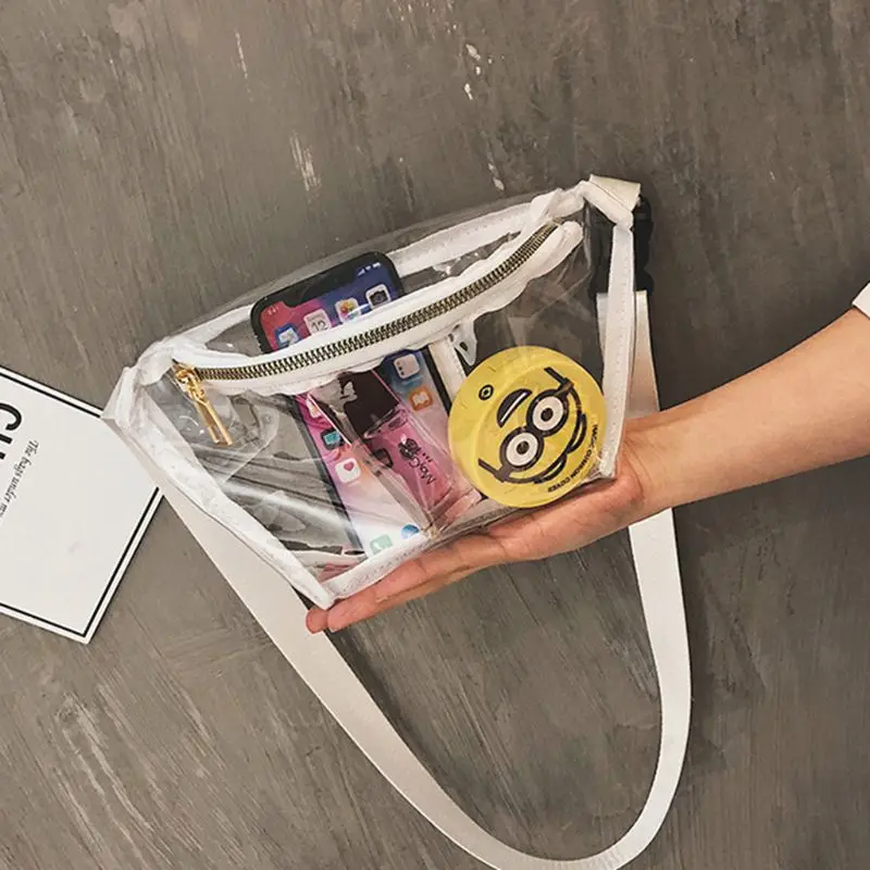 Для женщин прозрачный поясная сумка ПВХ Фанни Хип пакеты обувь для девочек телефонные чехлы сумка-кошелек